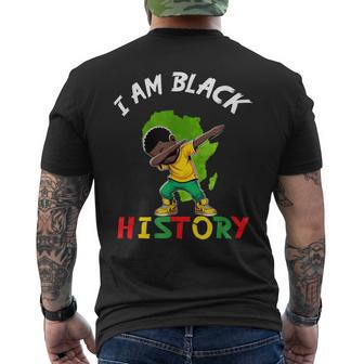 I Am Black History Boys Black History Month Celebrating Men's T-shirt Back Print - Seseable
