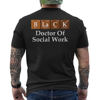Black History Doctor Of Social Work Graduation Men's T-shirt Back Print | Mazezy AU