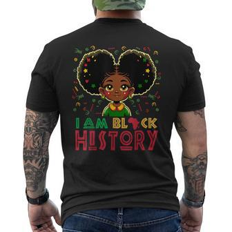 I Am Black History Girls Black History Month Men's T-shirt Back Print - Monsterry