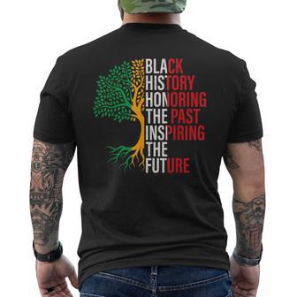 Black History Honoring The Past Inspiring The Future Teacher Men's T-shirt Back Print - Monsterry DE