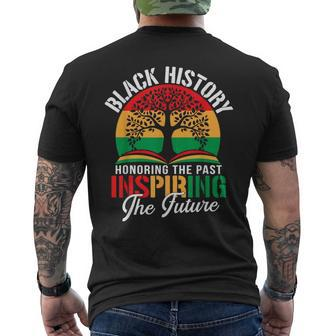 Black History Honoring The Past Inspiring The Future Teacher Men's T-shirt Back Print | Mazezy UK