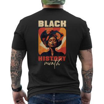 Black History Month African American Woman Men's T-shirt Back Print - Thegiftio UK