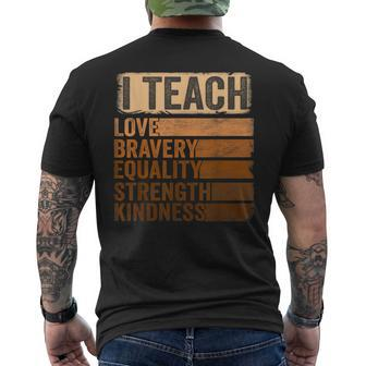 Black History Month Apparel I Teach Black History Teacher Men's T-shirt Back Print | Mazezy UK