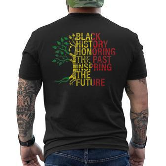 Black History Month Honoring Past Inspiring Future Men's T-shirt Back Print - Monsterry DE