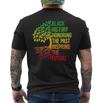 Black History Month Honoring Past Inspiring Future Women Men's T-shirt Back Print - Thegiftio UK