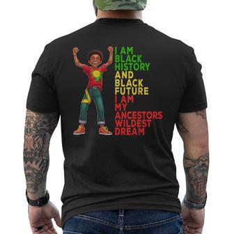Black History Month Junenth Independence Day Kid Boy Men's T-shirt Back Print - Monsterry