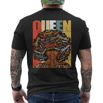Black History Month Junenth For Black Queen Men's T-shirt Back Print - Monsterry DE
