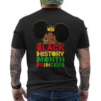 Black History Month Princess African Melanin Girls Toddler Men's T-shirt Back Print - Monsterry DE