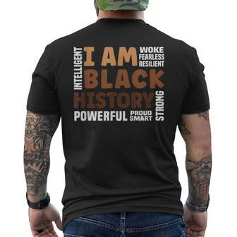 I Am Black History Strong-Proud Black History Month Men's T-shirt Back Print | Mazezy