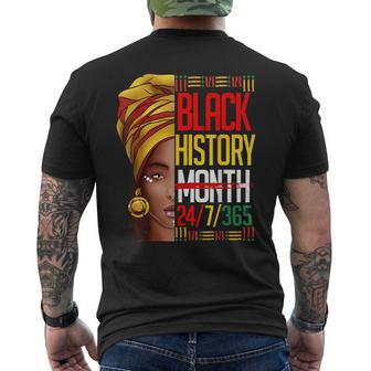 Black History T Black History Month 247365 Men's T-shirt Back Print - Seseable