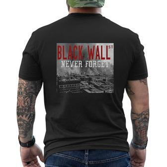 Black Wall Street Never Forget Our History Black Wall Street V2 Mens Back Print T-shirt - Thegiftio UK