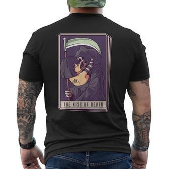 Blackcraft Vintage Death The Grim Reaper Kiss Tarot Card Men's T-shirt Back Print - Monsterry DE