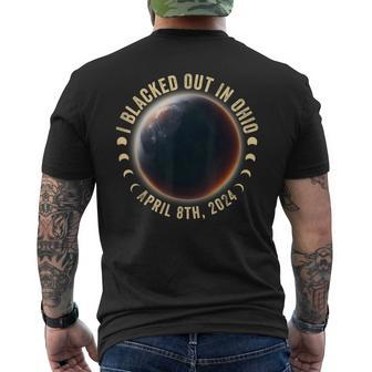 I Blacked Out In Ohio Total Solar Eclipse April 8Th 2024 Men's T-shirt Back Print | Mazezy