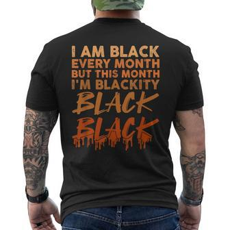 Blackity Black Every Month Black History Bhm African Women Men's T-shirt Back Print - Thegiftio UK