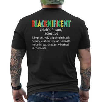 Blacknificent Definition Proud Black History Month Men's T-shirt Back Print - Monsterry UK