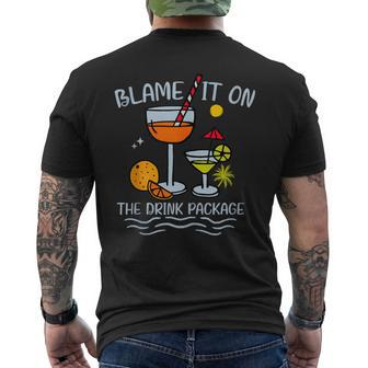 Blame It On The Drink Package Family Cruise Trip 2024 Men's T-shirt Back Print - Monsterry UK