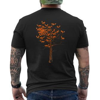 Blazing Fox Tree Mens Back Print T-shirt - Seseable