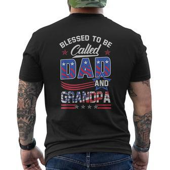 Blessed To Be Called Dad And Grandpa Mens Back Print T-shirt | Mazezy CA