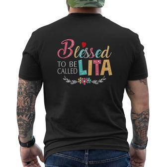 Blessed To Be Called Lita Mens Back Print T-shirt - Thegiftio UK