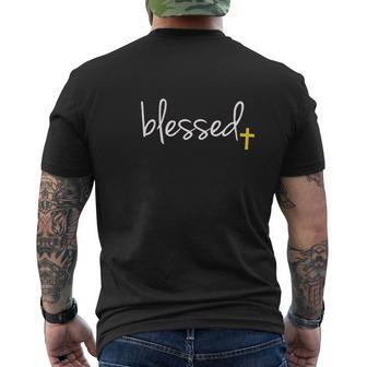 Blessed Christian Mens Back Print T-shirt - Thegiftio UK