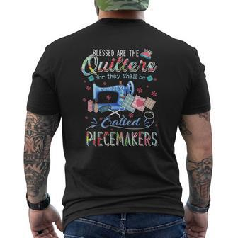 Blessed Are The Quilters For They Shall Be Mens Back Print T-shirt - Thegiftio UK