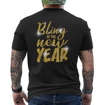 Bling In The New Year Party Firework New Year Men's T-shirt Back Print - Seseable