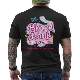 Blood Bank Is Everything Pink Retro Lab Week 2024 Med Tech Men's T-shirt Back Print - Monsterry UK