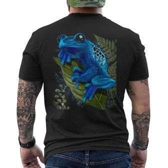 Blue Poison Dart Frog Colored Exotic Animal Amphibian Pet Men's T-shirt Back Print - Thegiftio UK