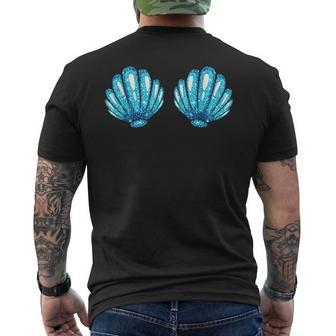 Blue Seashell Mermaid Bra Bikiny Party Costume Or Men's T-shirt Back Print - Monsterry AU