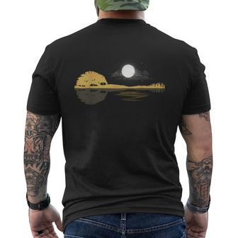 Bluegrass Banjo American Flag Music Lovers Musician Vintage Men's T-shirt Back Print - Monsterry