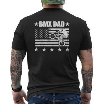 Bmx Dad American Flag Vintage Mens Back Print T-shirt | Mazezy