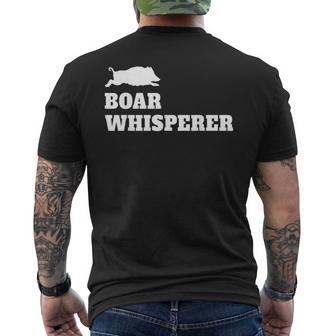 Boar Whisperer Hunting Season Wild Pigs Hog Hunters Men's T-shirt Back Print - Monsterry