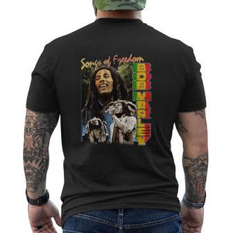 Bob Marley Freedom Vintage Reggae Music By Rock Off Men's T-shirt Back Print - Monsterry CA