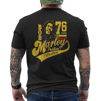 Bob Marley Positive Vibrations Soccer Men's T-shirt Back Print - Monsterry UK
