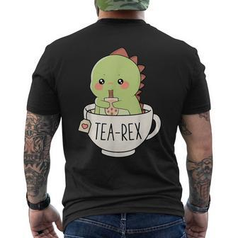 Boba Tea-Rex Cute T-Rex Dinosaur Lover Kawaii Dino Pun Men's T-shirt Back Print - Monsterry UK