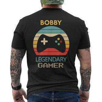 Bobby Name Personalised Legendary Gamer Men's T-shirt Back Print - Seseable
