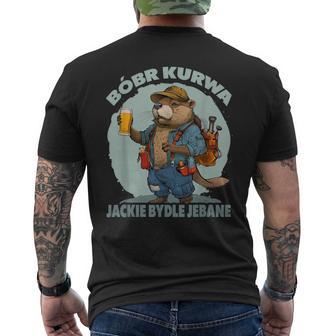 Bober Bobr Kurwa T-Shirt mit Rückendruck - Geschenkecke