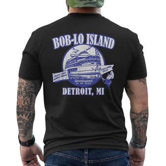 Boblo Island Vintage Look Detroit Michigan Men's T-shirt Back Print - Monsterry DE