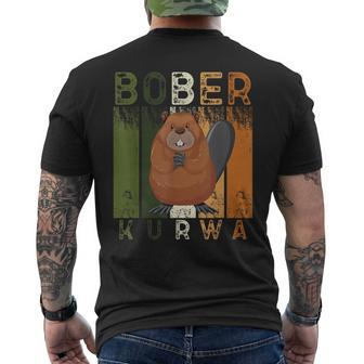 Bobr Kurwa Biber Bober Bobr Polish Beaver Meme T-Shirt mit Rückendruck - Seseable