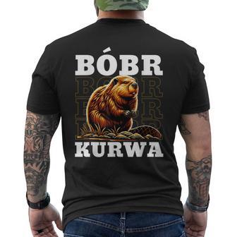 Bobr Kurwa Bober Bobr Meme T-Shirt mit Rückendruck - Geschenkecke