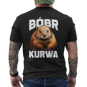 Bobr Kurwa Bober Bobr T-Shirt mit Rückendruck - Geschenkecke