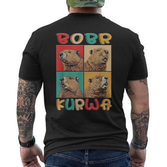 Bobr Kurwa Meme Retro Biber Kurwa T-Shirt mit Rückendruck - Geschenkecke