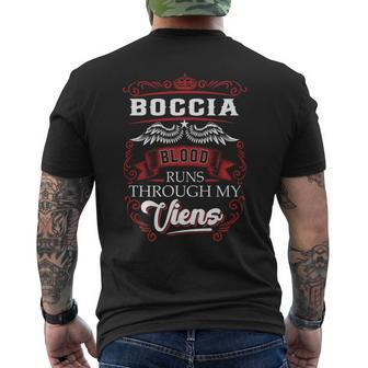 Boccia Blood Runs Through My Veins Mens Back Print T-shirt - Seseable