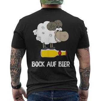 Bock Auf Bier Biertrinker Alkohol Bier Saufen T-Shirt mit Rückendruck - Seseable