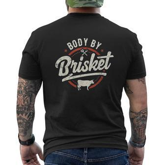 Body By Brisket Backyard Cookout BBQ Grill Mens Back Print T-shirt - Thegiftio UK
