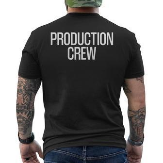 Bold Production Crew Text Print On Back Film Crew Men's T-shirt Back Print - Monsterry CA