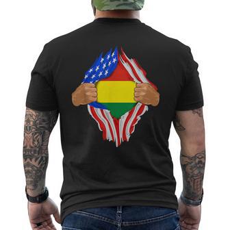 Bolivian Blood Inside Me Bolivia Flag Men's T-shirt Back Print - Monsterry CA