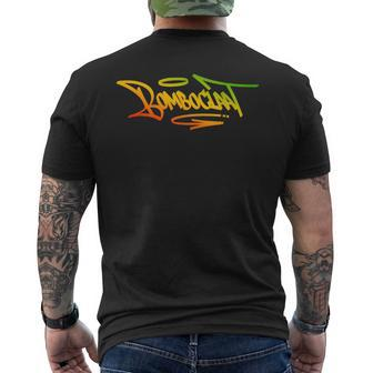 Bomboclaat Graffiti Tag Style Rasta Colours Reggae T-Shirt mit Rückendruck - Seseable