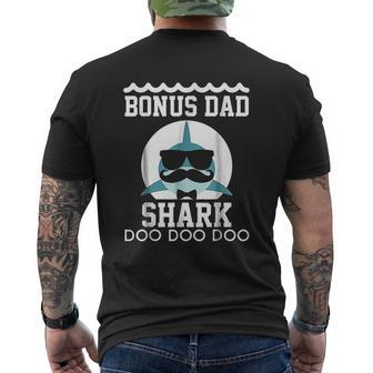 Bonus Dad Shark Mens Back Print T-shirt | Mazezy
