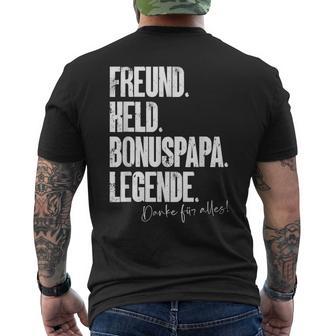 Bonuspapa Bester Step Papa Stepdad Bonus Papa S T-Shirt mit Rückendruck - Geschenkecke